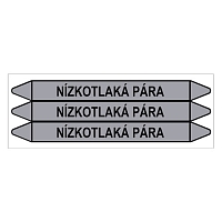 Značení potrubí, nízkotlaká pára,3 ks, 355 × 37 mm